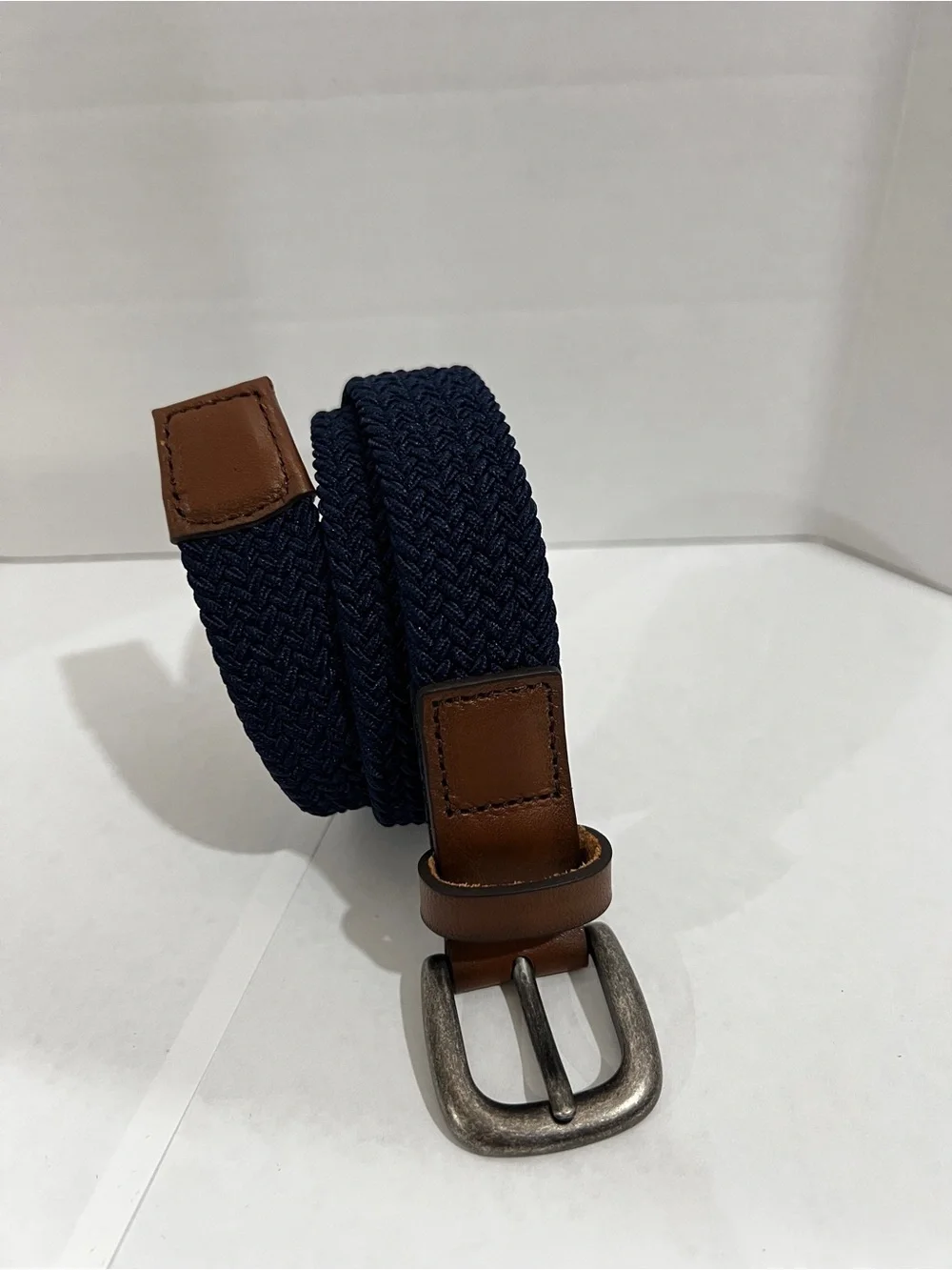 Janie and Jack Boys Braided Navy Blue Belt Size 2-3 Toddler With Buckle